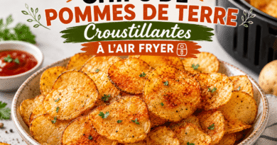 Chips de pommes de terre croustillantes à l’Air Fryer, dorées et assaisonnées de paprika fumé, servies dans un bol avec une sauce.