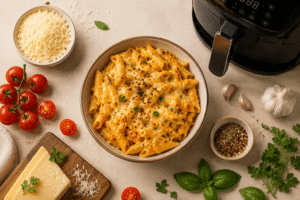 pasta con queso en air fryer